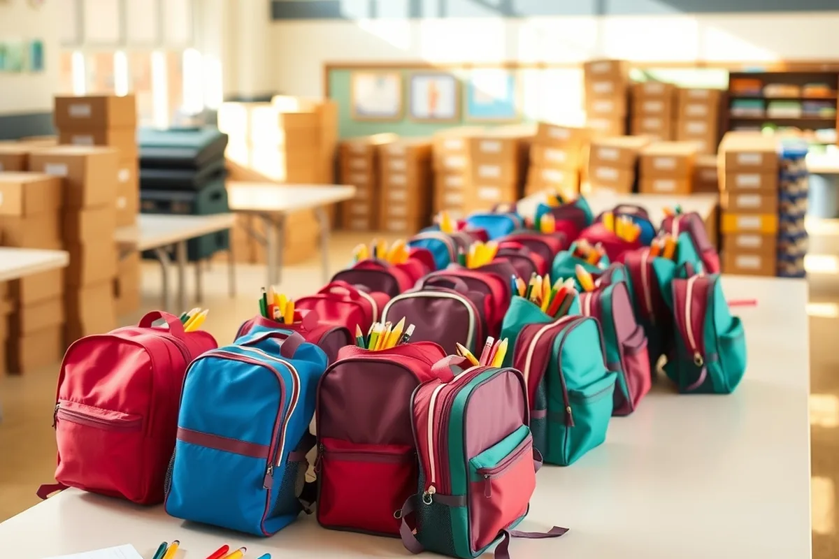 Student Volunteers Share 5,000 School Supplies in Texas
